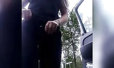 French Amateur Exhibitionist with Big Ass in Lingerie