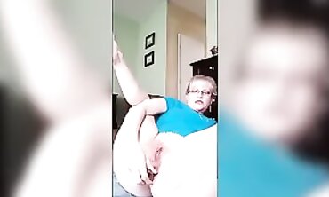 Granny's First Time Wearing an Anal Plug