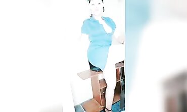 Latina Milf Masturbating With Dildo In Office