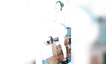 Latina Milf Masturbating With Dildo In Office