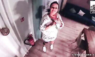 Cougar Adrienne Kiss Gets POV Blowjob and Big Tits Action
