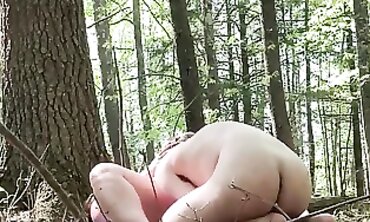 British BBW Milf Gets Banged In The Woods Behind The Bar