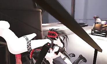 Joy On and Kurumis Duplicates in a Wild MMD Lesbian Gangbang