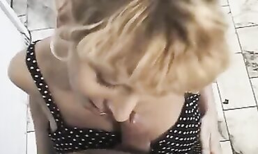 Blonde Neighbor Trades Blowjob for Sugar Daddy