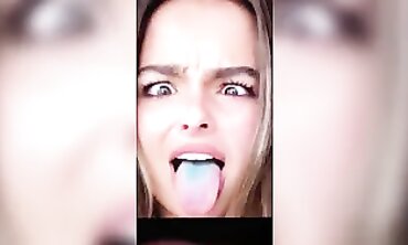 Addison Rae gift: Thick Tongue Blowjob & Facial Compilation