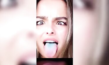 Addison Rae gift: Thick Tongue Blowjob & Facial Compilation