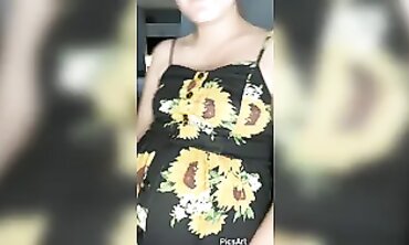Pregnant MILF Teases in Solo Amateur Session