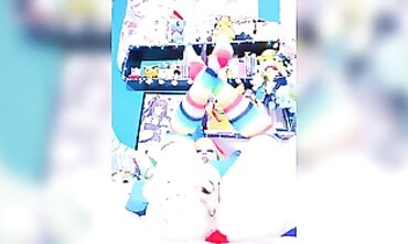 Rainbow Dash Cosplay Solo Masturbation With Dildo