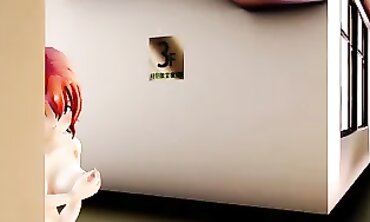 MMD College Girls Get Rough in a Shameless Public Orgy