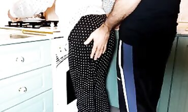 Surprise Kitchen Rough Sex and Cumshot with Milf