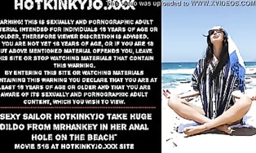 Hotkinkyjo Takes a Massive Dildo Anal