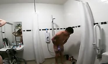 British MILF Joins Stepson for a Shared Shower Blowjob