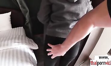 Petite Inked Thai Virgin Cherry Learns Pleasure in a Motel