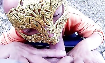 Our First Outdoor Adventure: Italian MILF POV Blowjob & Creampie
