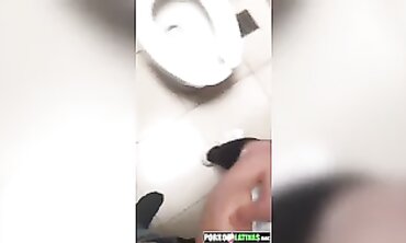 Colombian Lovers Hardcore Bathroom Fuckathon