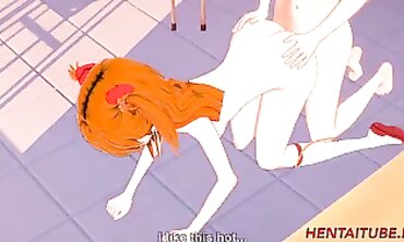 Evangelion Cosplay: Shinji and Asuka in the Classroom