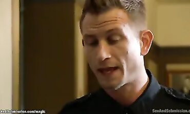 Blonde Cougar Anal Gangbang With Security Guards