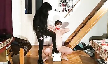 Dom Marionette: Hottie Pecker Trampling and Ball Busting Part 1