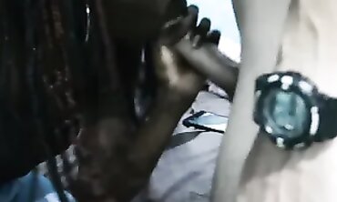 Ebony Outdoor Gangbang After Disco Party