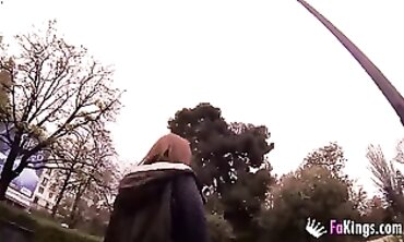 Redhead Tourist Gets Fucked in a Madrid Park