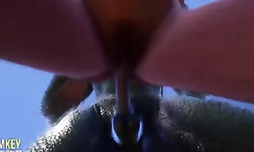 Princess Babe Threesome with Monster