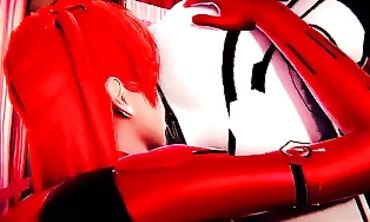 Asuka and Rei Get Plowed by a Hot Guy in Evangelion 3D Animation