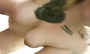 BBW with Tattoos Gets Doggystyle Fucked in the Bathroom