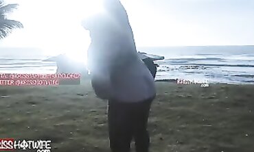 Kriss Takes A Morning Walk Topless In See-Through Top