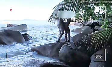 Voyeur Spy Cam: Naked Lovers Making Love on the Beach