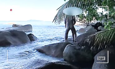 Voyeur Spy Cam: Naked Lovers Making Love on the Beach
