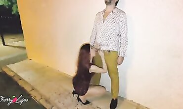 Redhead MILF Caught Banging a Stranger Outdoors