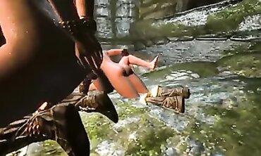 Skyrim POV: Underground Gang Bang With Busty Blonde MILF