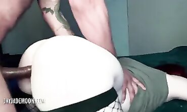 Ebony Man Takes Redhead Wife in Hardcore Interracial Fuckathon