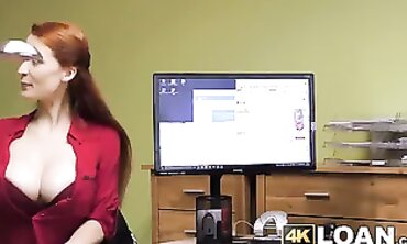 Busty Redhead Goddess Gets Pounded With A Fake Loan