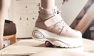 POV: Dominatrix Tramples Sub's Dick in High Heels