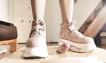 POV: Dominatrix Tramples Sub's Dick in High Heels
