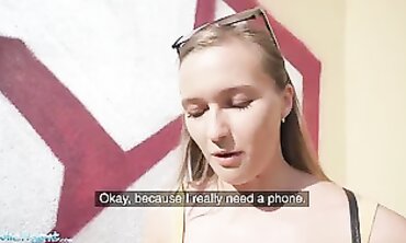 Agent Stacy Cruz Offers Her Big Tits for Cash in Public