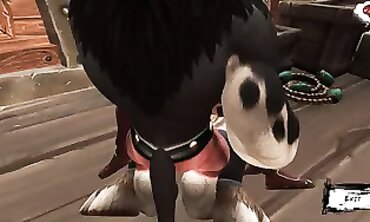 Two Monster Bulls Get Gangbanged by Skimpy Femmes on a Ship