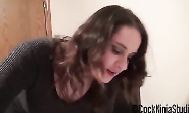 POV: Brunette Step-Sister Craves Her Brother's Man Juice