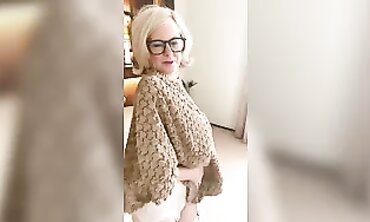 Annabel's Vintage Wool Cape and Milky Nylons