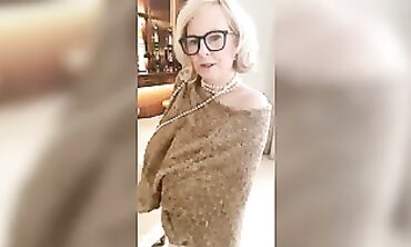 Annabel's Vintage Wool Cape and Milky Nylons