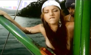 River Vixen Bends Against The Mast Of A Sailboat To Take On A Prick