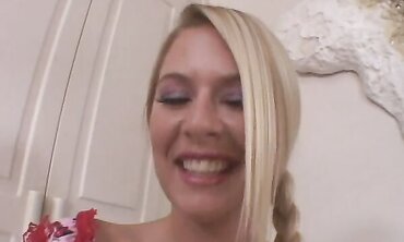 Uber-Cute Riley Likes Flashing Off Her Super-Cute Milk Cans And Then Getting Pummeled