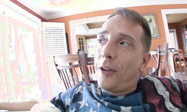 Dark-Hued Haired Cumdumpster Gets Handcuffed And Double Penetration With Step-Dad