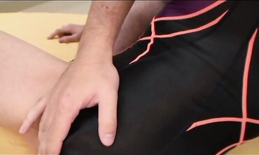 Japanese black-haired Jun and her gf penetrate a stud on a mattress in the middle of the guest room two