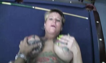 Powerfully Inked And Pierced Biker Female Ebony Widow Bj's And Drills two