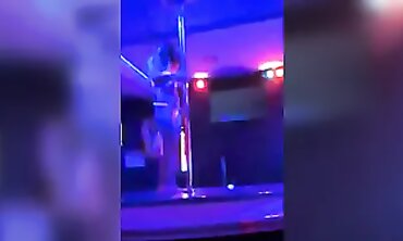 Tattooed MILF Dances on Pillar for Birthday
