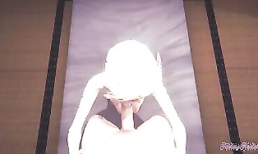 POV: Elsa Cosplay Gets Blown and Creampied