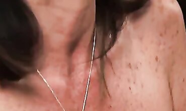 Nice Brunette Mature Beauty Gets a Facial Cumshot