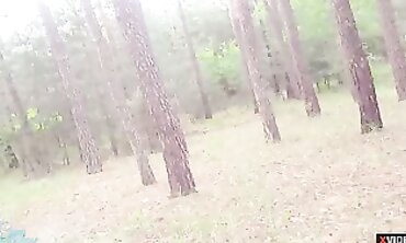 POV: Intense Outdoor Fondling Ends With a Huge Cumshot in Stockings